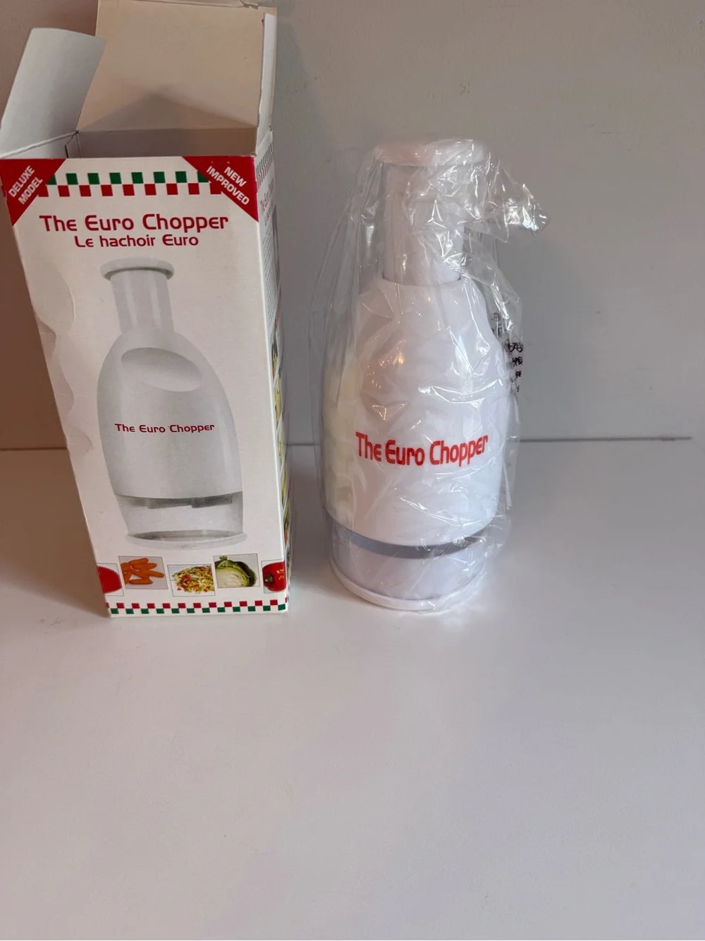 Vintage Euro Chopper Manual Food Processor Stainless Blades New in Box